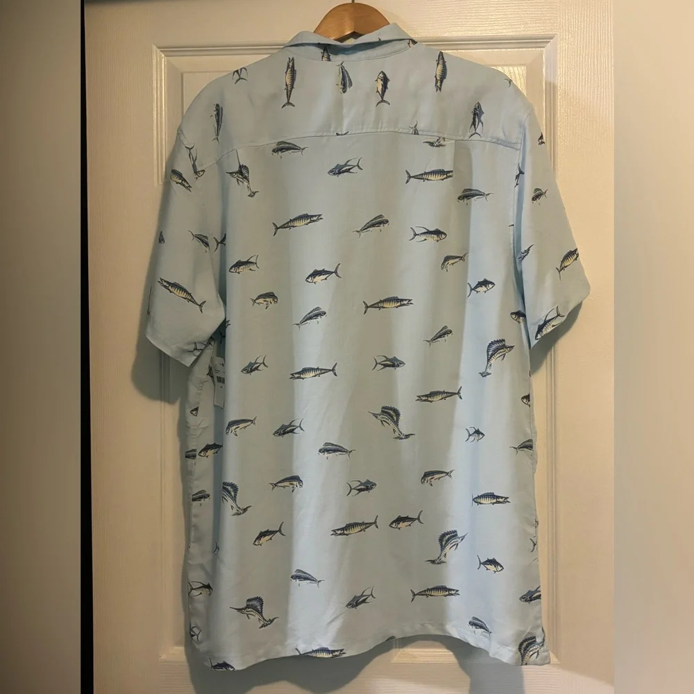 O’Neill Jack O’Neill Collection Fish Print S/S Button Down Shirt Men’s XXL NWT - Picture 3 of 9